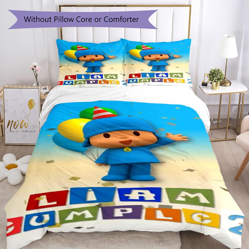 Pocoyo Bedding Set Design for Bedrooms Machine Washable Christmas Gift