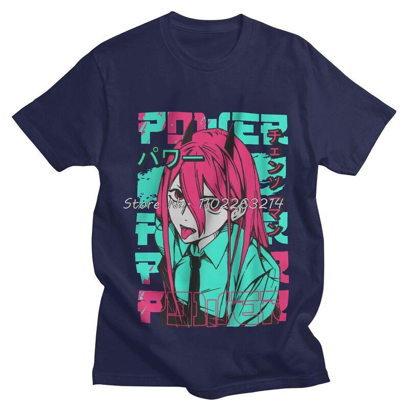Men's Power T Shirt Short Sleeve Cotton Tshirt Handsome T-shirt Leisure Harajuku Anime Manga Tees Oversized