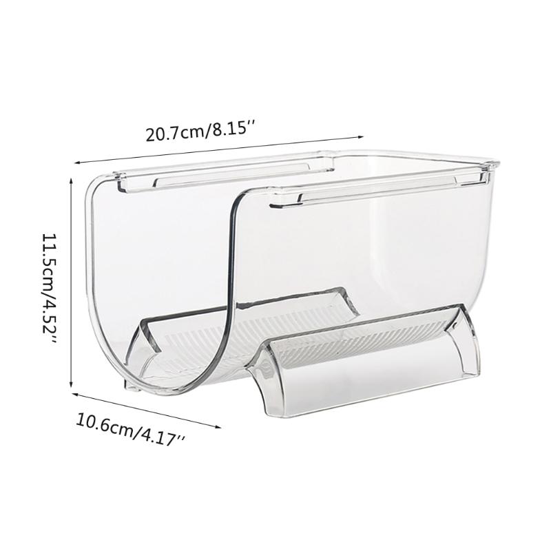 Stackable Wine Bottle Storage Rack Refrigerator Organizer Clear Plastic Shelf