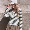 Betu Women's 2025 Spring Faux Two-Piece Color-Block Hooded Knit Sweater