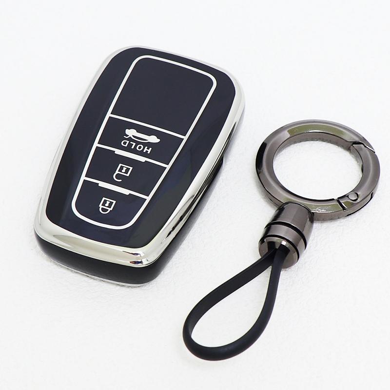 For Toyota Highlander CHR C-HR Prius Prado Land Cruiser Corolla Camry RAV4 Tpu Car Key Case Keyless Cover Shell Fob Accessories