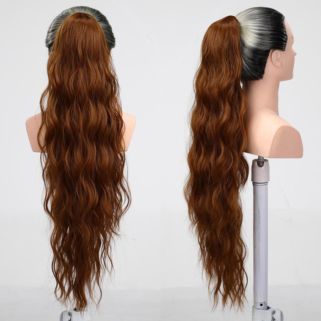 LOUIS FERRE Ponytail Extension, 26 Inch Drawstring Ponytail Hair Extensions for Women Long Curly Wavy Ponytail Multi-color Option for Daily