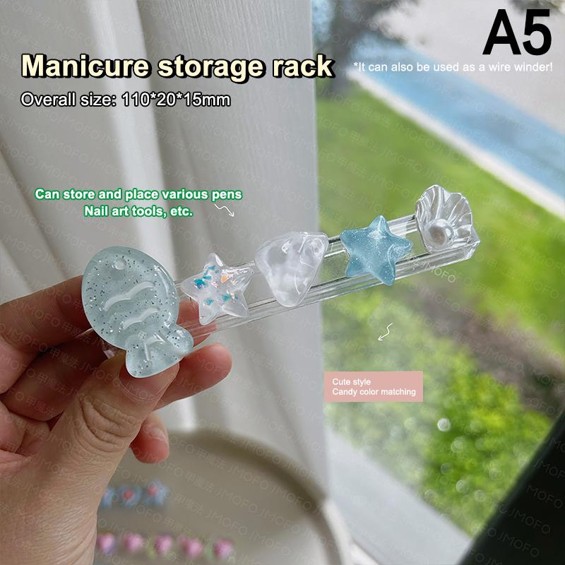

Cartoon Nail Brush Holder Stand Salon Pen Rack Accessoire Brushes For Manicure Tool Nail Art Brush Holder Carrier Storage