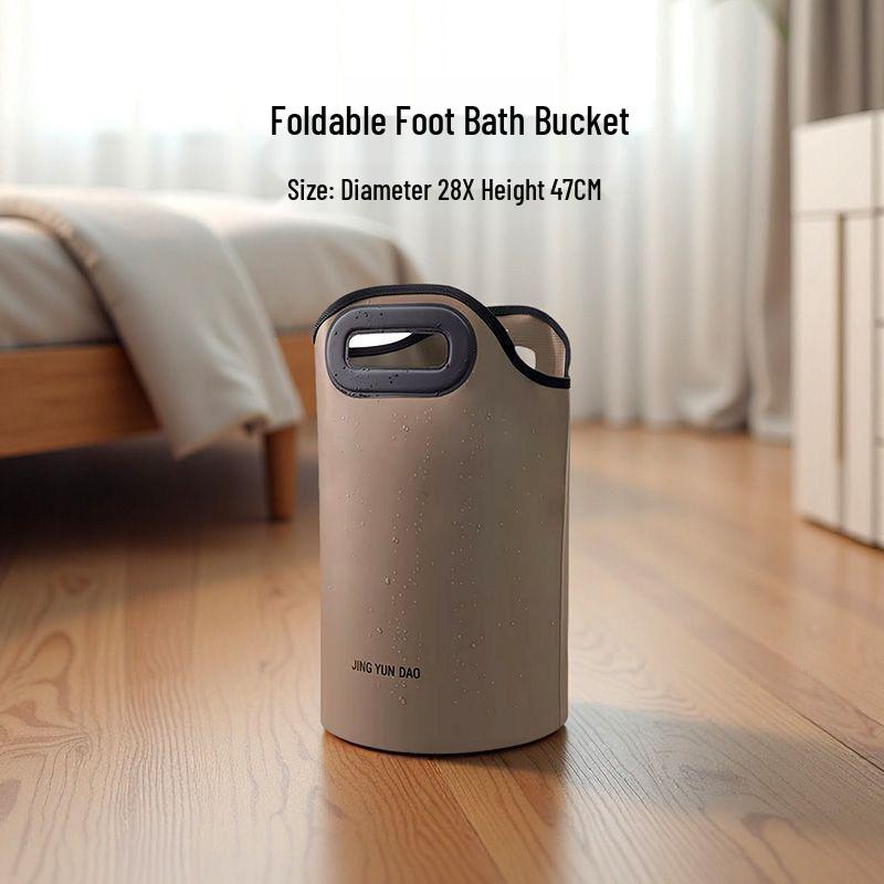 Chuanliu Waterproof Folding Foot Bath Bucket: Over-Calf Insulated Foot Soak for Dorms and Homes