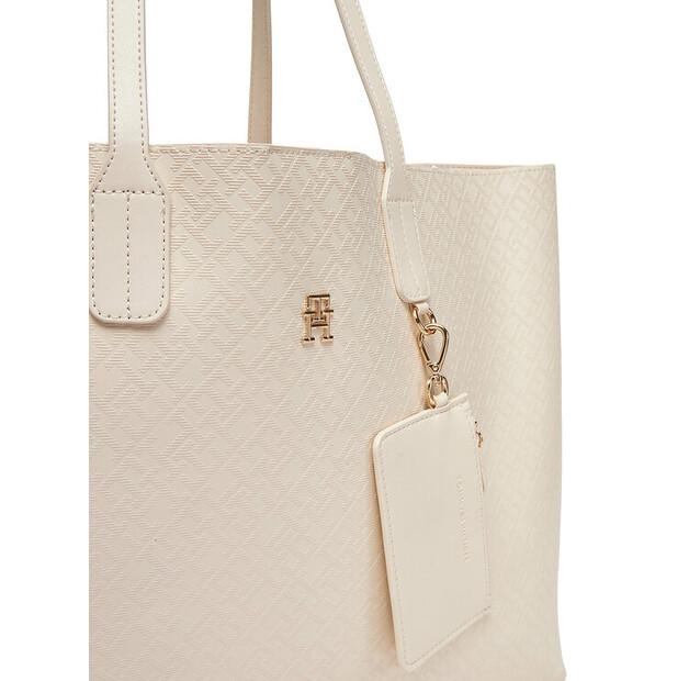 Bag Tommy Hilfiger Tommy Hilfiger Th Distinct Tote Mono AW0AW17195 Beige