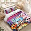 Erstaunliche Welt von Gumball Bettwäsche-Set, 1 Bettbezug & 2 Kissenbezüge Weich Bequem Schlafzimmer Heimtextil Dekor