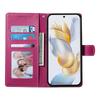 Phone Case For Honor X6c 4G/X5b/X5b Plus Magnetic Snap Litchi Texture Leather Wallet Cover with Wrist Strap