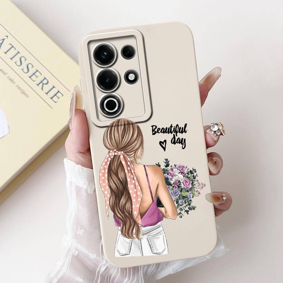 For Itel S25 Ultra S686LN Phone Case Liquid Silicone Soft Back Cover For Itel S25 S685LN Bumper Dragon Cat Flower Butterfly Capa