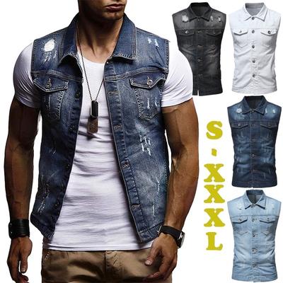 denim jacket waistcoat