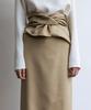 Bopeu Kiaro Wrap Knot Skirt (Beige)