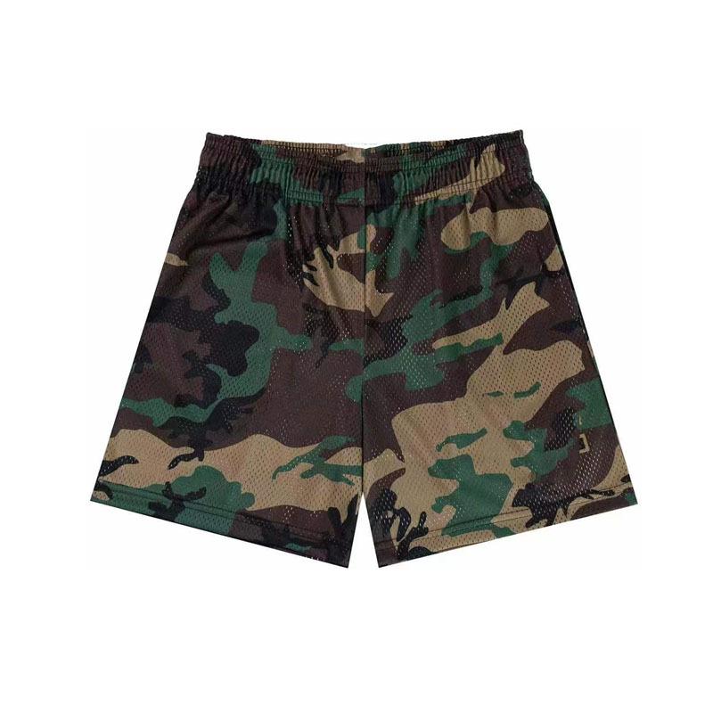 Men's American Casual Mesh Fitness Running Shorts - Trendy Five-Point Muscle Training Sports Shorts.