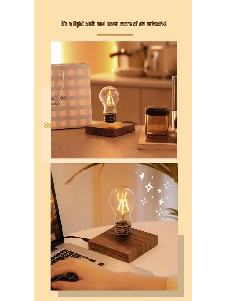 Magnetic Levitation Light Bulb: Creative Home & Office Decor, Ideal Gift with Free Shipping