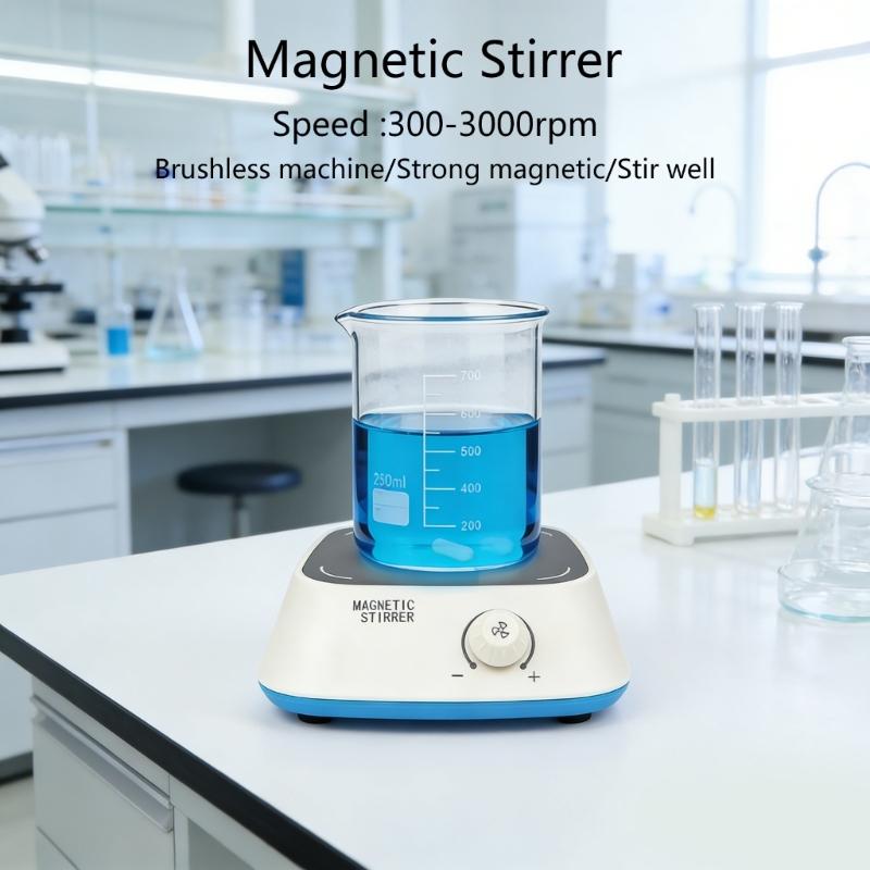 Laboratory Grade Portable Magnetic Stirrer With Stir Bar Adjustable Speed 300-3000RPM 3L Capacity EU Plug