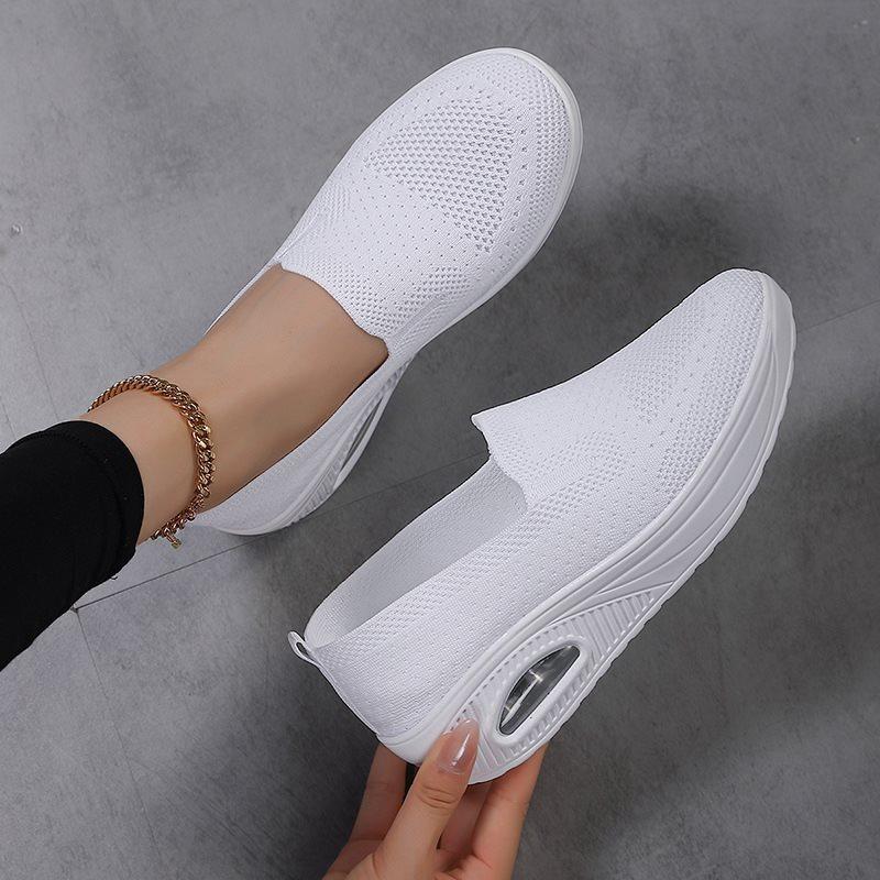 Summer Shoes Children's Thick Soled Oversized Fly Woven Casual Shoes Lazy Women's Shoes