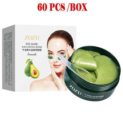 60 Stück Avocado-Kollagen-Augenmaske, feuchtigkeitsspendende Augenmaske, entfernt Augenringe, Anti-Aging-Beutel, Augenfalten