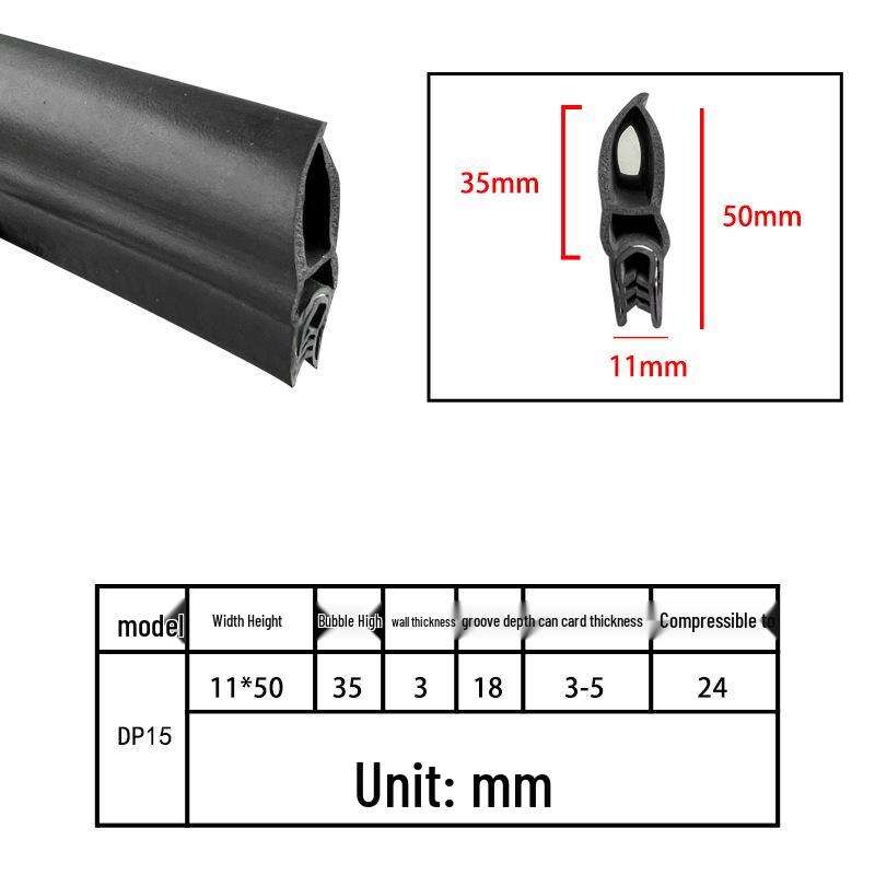High-Temperature Resistant U-Shaped Rubber Sealing Strip for Dustproofing Electrical Cabinets and Car Doors