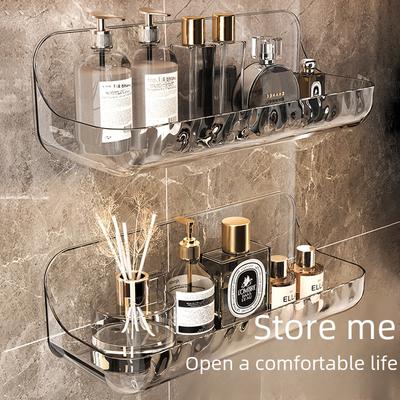  Acrylic Bathroom Wall-mounted Storage Rack for Cosmetics Modern Simple Style