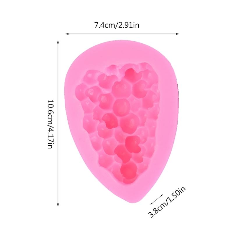 Grapes Shaped Silicone Mold Fondant Mold for DIY Fondant Decorations Cake Handmade Soap Chocolate, Fruit Silicone Molds