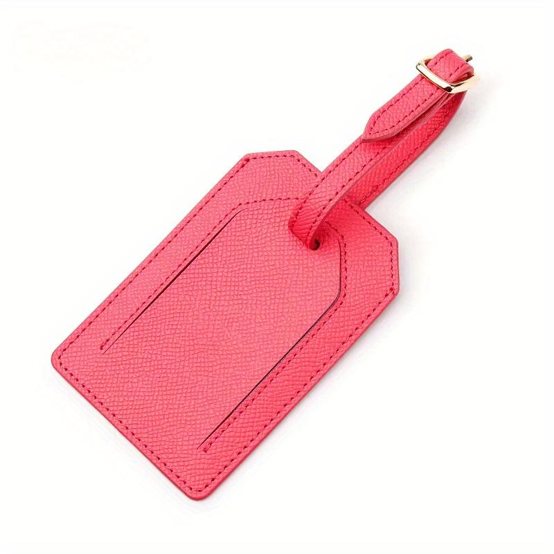 

Модный кожаный дорожный багажный тег Самолетный тег Тег для мужского чемодана Тег для номера в отеле розовый