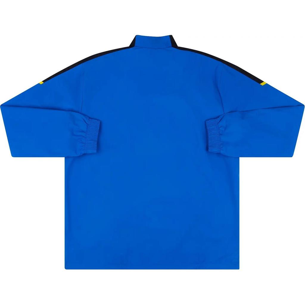 Adidas 2021-22 Manchester United Striped Logo Pullover Long Sleeve Football Shirt Unisex Tops Blue GS2416