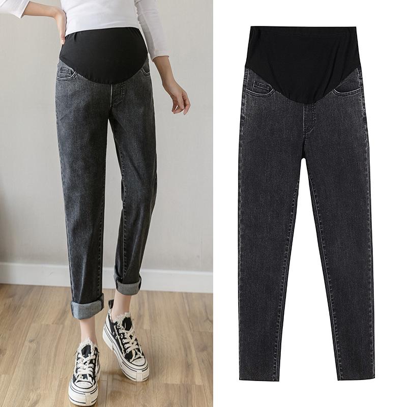 

Свободные брюки-шаровары из денима для беременных с широкими штанинами на осень/зиму Large