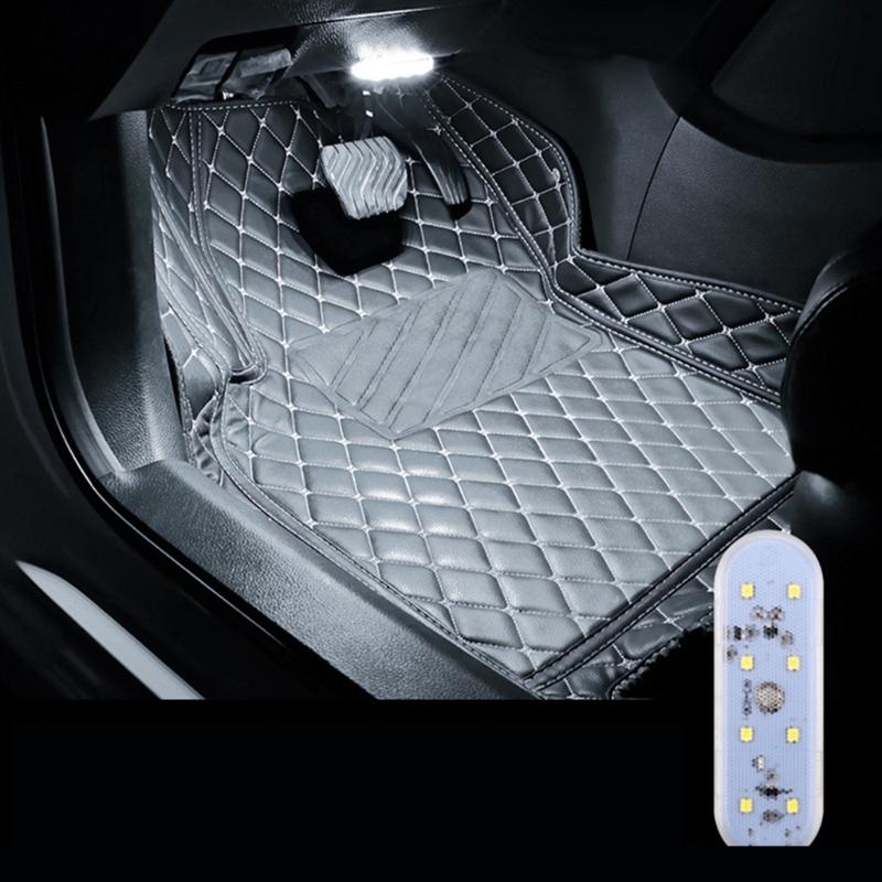 2Pcs Car Interior Lights Car Ceiling Lights Magnetic Sticker Wireless Touch Light Car Accessories Night Reading Light