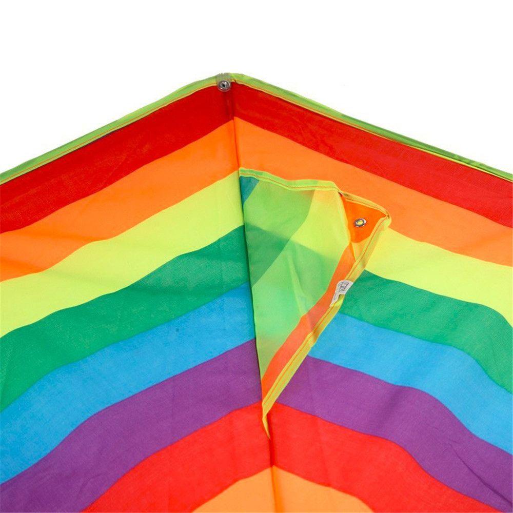 Easy Fly Nylon Rainbow Color Triangle Kite Outdoor Sports No kite line Easy Fly Nylon Rainbow Color Triangle Kite Outdoor Sports No kite line