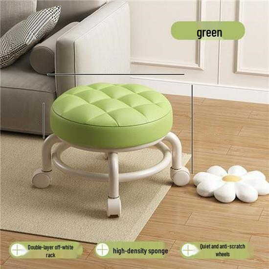 Rolling Pulley Stool for Home, Kids, Internet Celebrities, Soft, Simple Design, Ideal for Grout, Manicure, Pedicure.