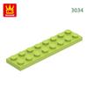 Non-Toxic 44Pcs/Lot 3034 2X8 Foundation Board Building Blocks Moc Basic Components Part Compatible With Bricks Children Toy Gift Box