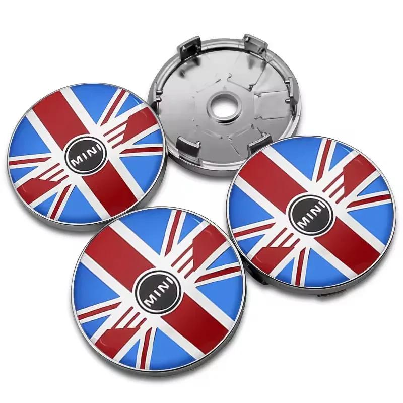 4Pcs 60mm Car Wheel Center Hub Caps Rim Cover Emblem Badge For MINI Cooper One S JCW R56 R53 R57 R60 R59 F54 F55 F56 Accessories