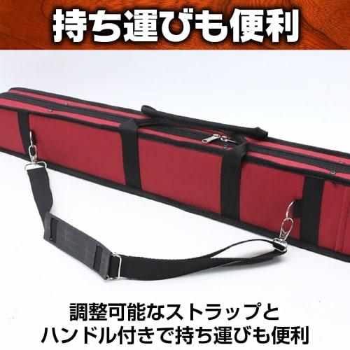 Boono Violin and Bow Case, Fits Viola, Cello, and Two Bows, Portable and Storage, Oxford Fabric (Red)