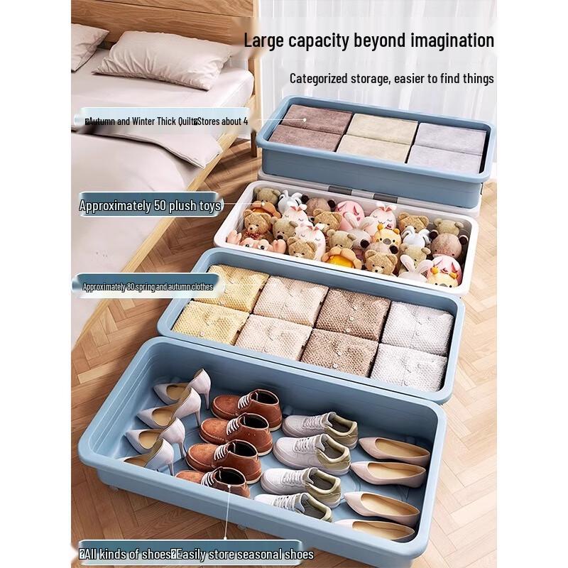 Under-Bed Storage Box with Wheels