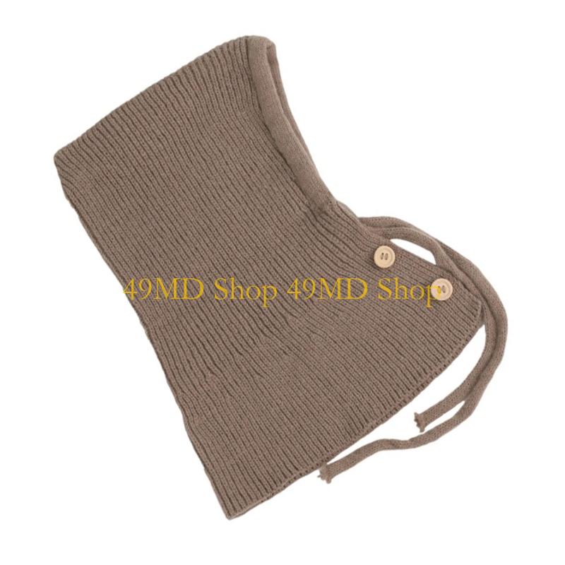 49MD Warm Integrated Scarf Hat Winter Addition Ear Neck Cover Kids Adult Use хаки