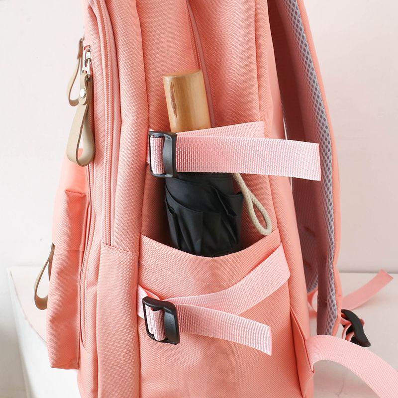 4pcs/set Backpack Female Junior High School Large Capacity High School College Style Schoolbag Outdoor anti backpack