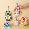 Cartoon Korallenvlies Handtuch für Küche Kawaii Katze Handabwischlappen Reinigungstuch Badezimmer Hängehandtuch Saugfähiger Putzlappen