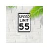 Vintage 55 MPH Speed Limit Metal Sign 20x30cm Garage Wall Decor
