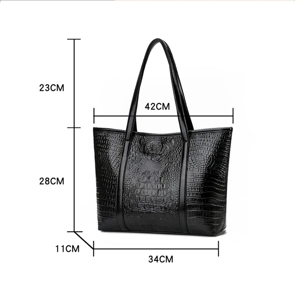 Heißer Verkauf Handtaschen Klassische Zarte Textur Vintage Krokodilleder Frauen Handtasche Große Kapazität Schulter Einkaufstasche