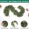 Christmas Garland Artificial Realistic Soft Thickness Green Faux Cedar Pine Wreath Indoor Outdoor Holiday Decor