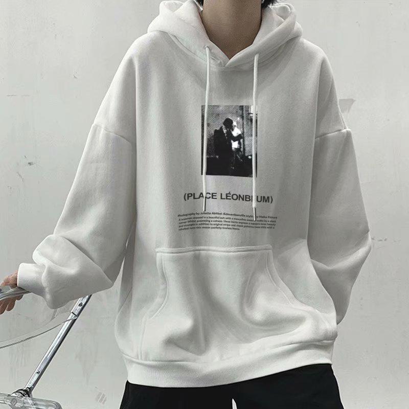 Guochao Men's Oversized Heavyweight Fleece-Lined Hoodie, Plus Size, American Style, Autumn/Winter 2022 Edition.