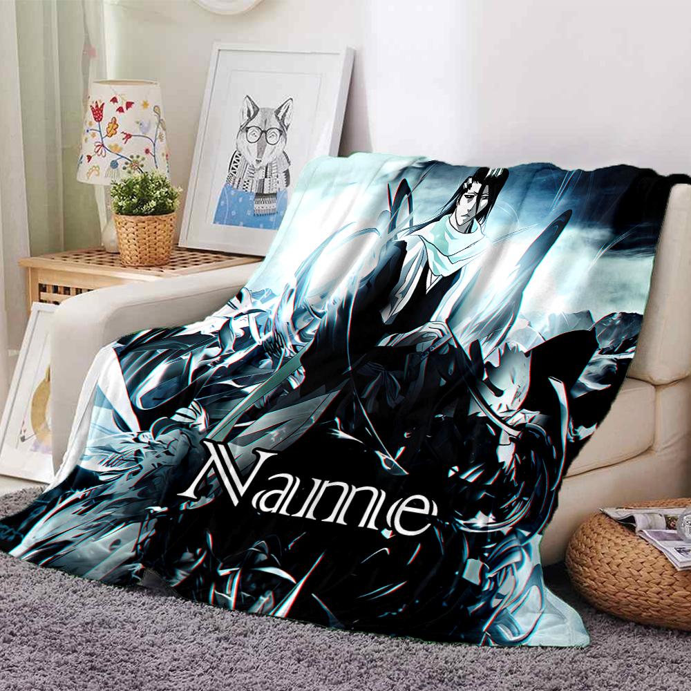 Customiz Name Personality Byakuya Kuchiki (2) Blanket Soft &Warm Sofa Office Bed Travel Lunch Break Blanket, Gift Suitable for All Seasons