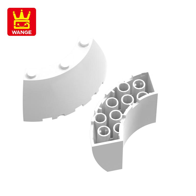 Non-Toxic 12Pcs/Lot87559W30562W Arc 4X4 Curved Building Blocks Moc Accessories Compatible With Bricks Children Toys Assembly Gift Box