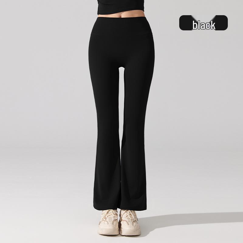 High Waist Nude Antibakterielle Micro Flare Yogahose - Schlankmachend, Hüfthebend, Hoher Schnitt für Damen