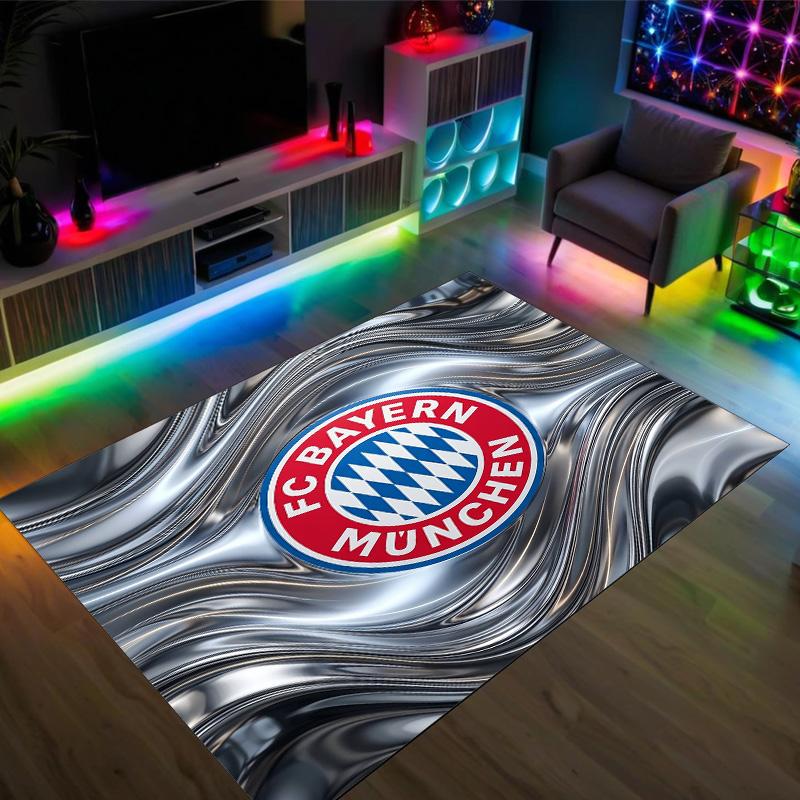 Bayern Munich Design Crystal Velvet Carpet Cozy Non?Slip Printed Rug For Bedroom Living Room Entrance
