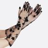 Sexy Black Mesh Flower Lace Gloves Long Bride Wedding Po Elbow Gloves Costume Parties Accessories