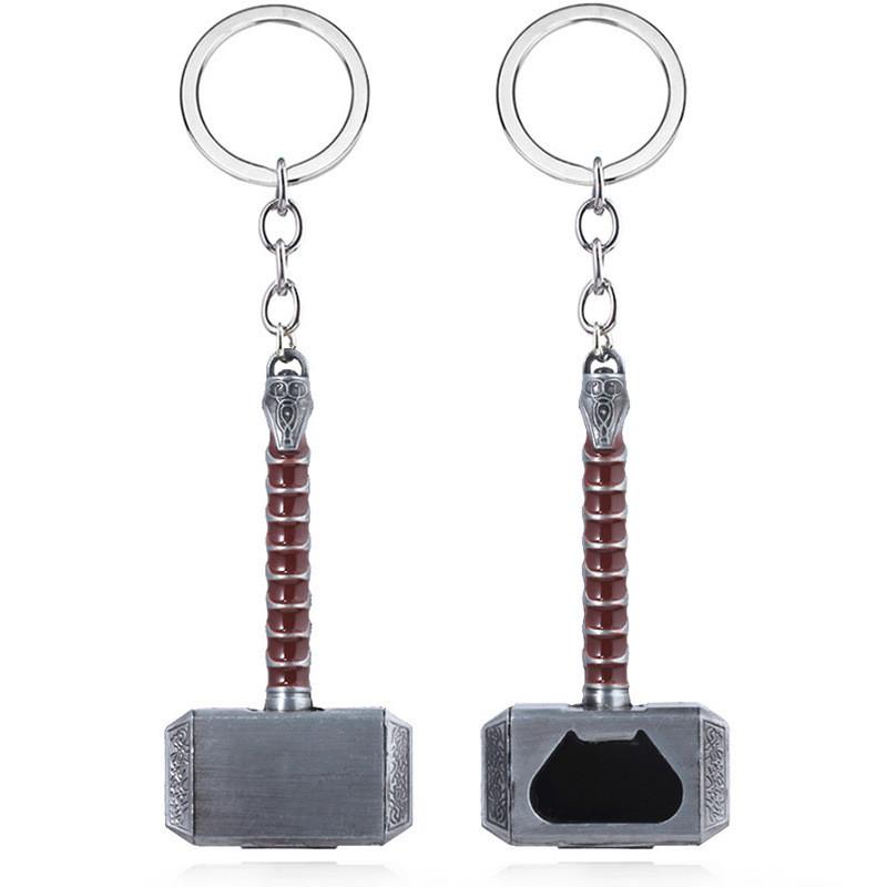 Thor Hammer Keychain With Zinc Alloy Bottle Opener For Gift Souvenirs