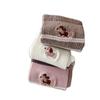Cute Cartoon Puppy Embroidered Mid-Calf Socks - Combed Cotton, Korean Style, Spring Collection
