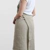 LinoeLina Lithuanian Linen Apron Round Neck Type (Oatmeal)