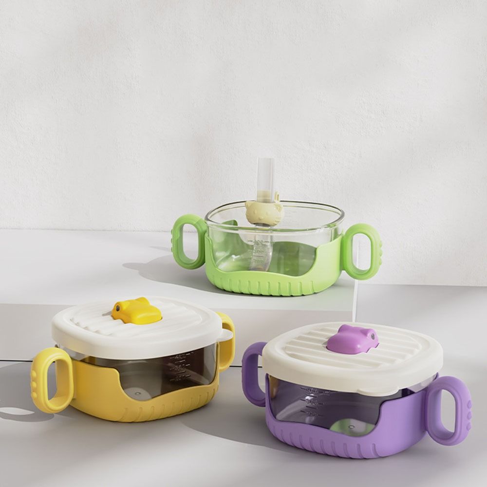 

с двойной ручкой детская миска для кормления, детская пластиковая миска для закусок, детская посуда