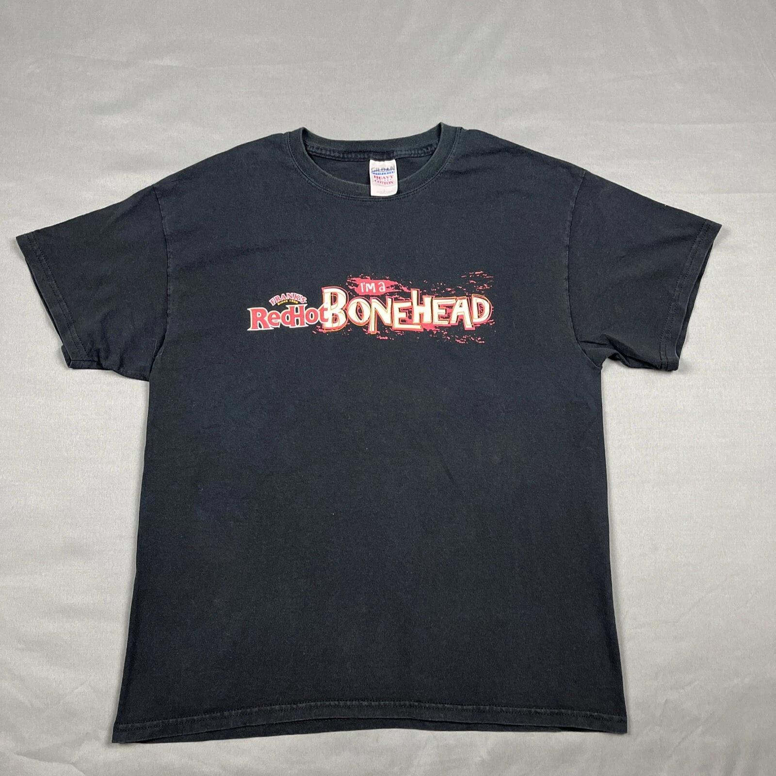 

Винтажная черная футболка с графикой Franks Red Hots, размер L, двусторонняя, VTG y2k L