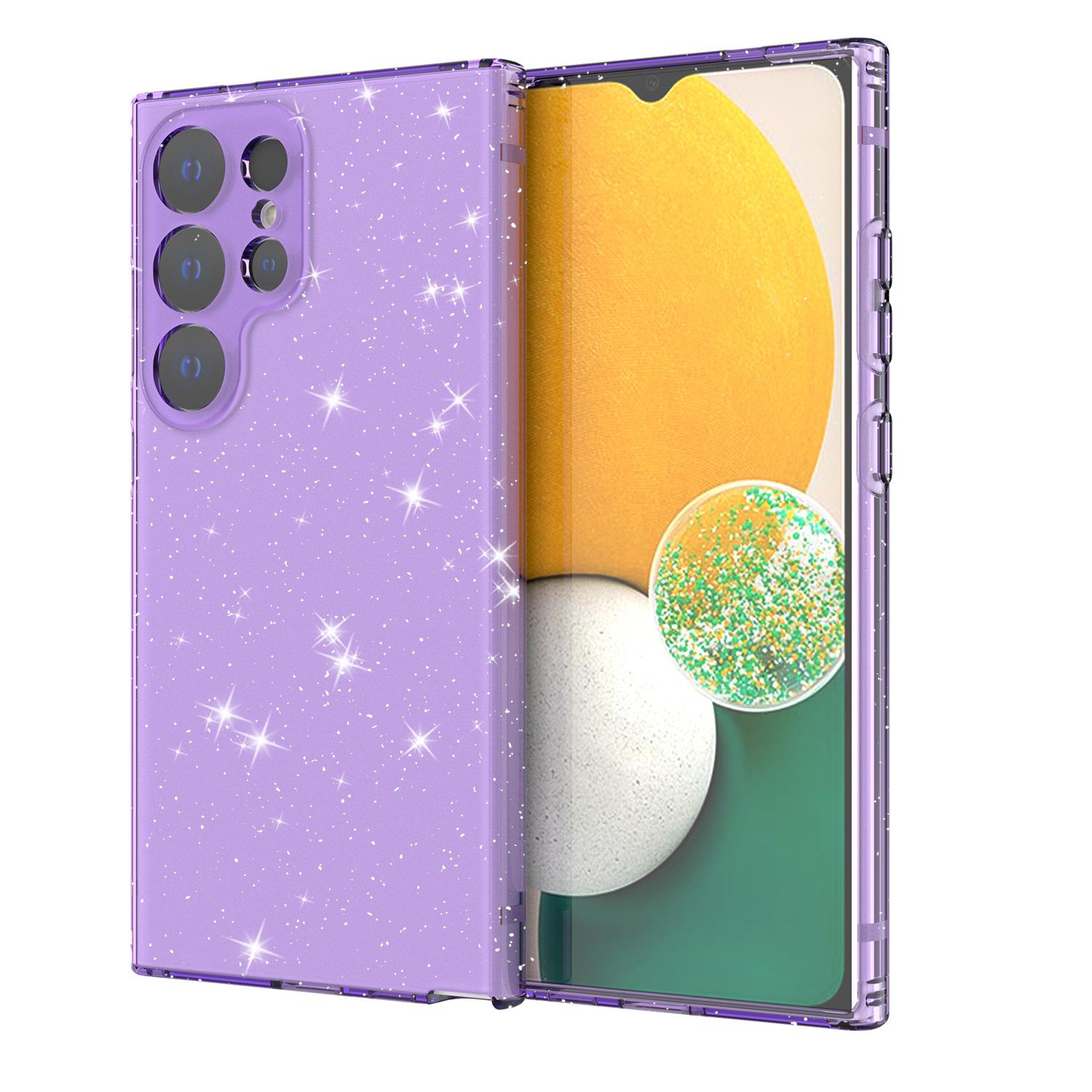 

Applicable To Samsung S24ultra Mobile Phone Case New A15 Protective Case Transparent Flash Powder Anti Fall Mobile Phone Case S24plus A05